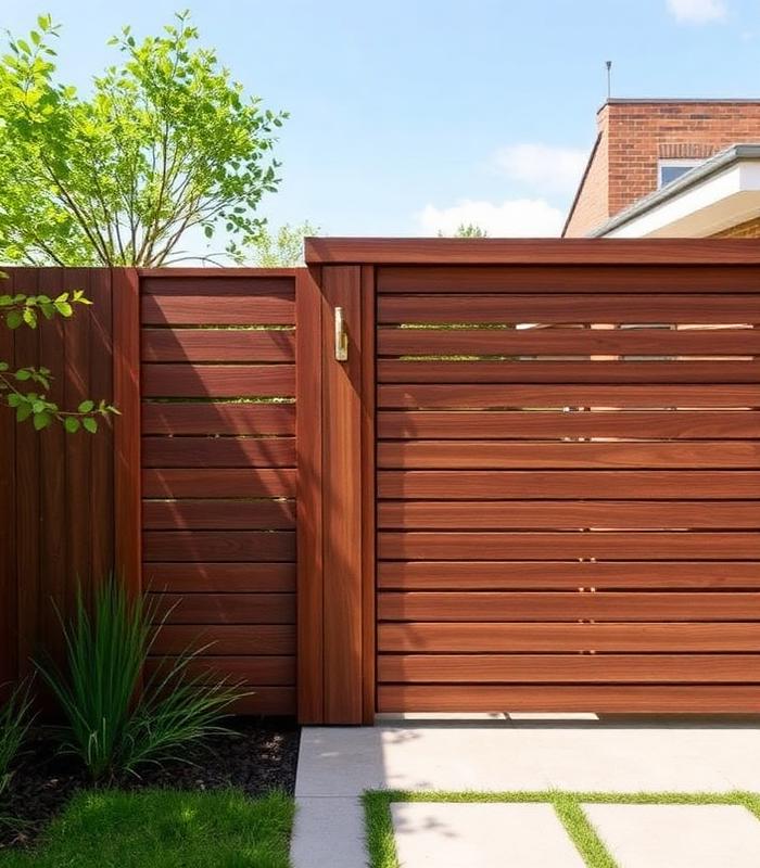 Cerca de madeira moderna