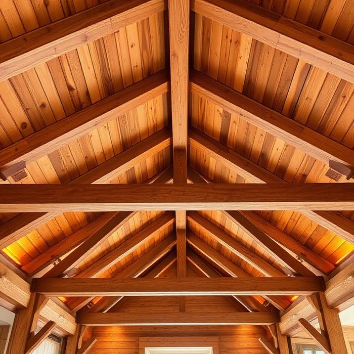 Passarela de madeira tratada